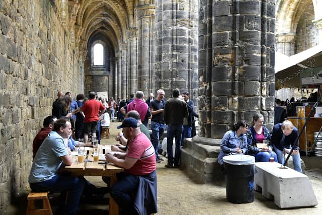 Over 40 brewers will gather at Leeds' Kirkstall Abbey for the four day event. Picture by Steve Riding