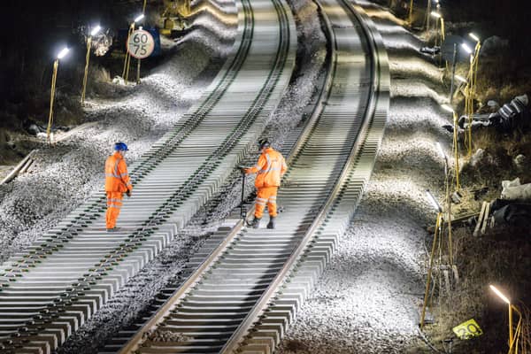 Works up upgrade a major train route will take place over the next two months. Picture by Network Rail