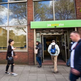  People walk near the Jobcentre in Westminster.