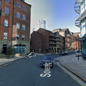 A woman was taken to hospital after falling from a height at a Leeds city centre office building on Wednesday. Picture by Google