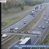 Delays are expected on the A1(M) near Leeds following a crash. Picture by Motorway Cameras