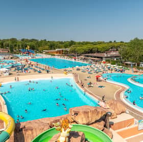 Eurocamp at Marina di Venezia in Italy boasts a massive pool complex as well as being next to the beach