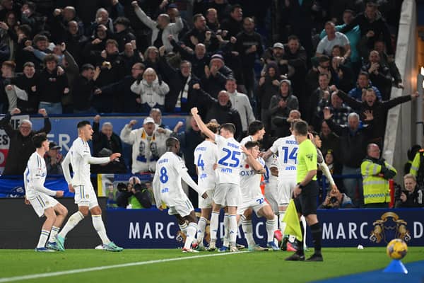 Glen Kamara and teammates celebrate at Leicester City (Image: Getty Images)