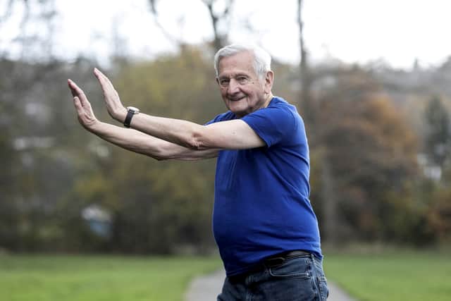 Lew Burja, 92, keeps fit and stays in shape by using natural remedies and Tai Chi, which he has been practicing since he turned fifty. Picture by Lee McLean / SWNS
