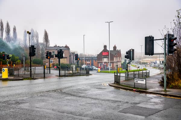 General view of Scott Hall Road at the junction of Buslingthorpe Road, close to where a man in his 50s has died after a three-car crash (Photo by James Hardisty/National World)