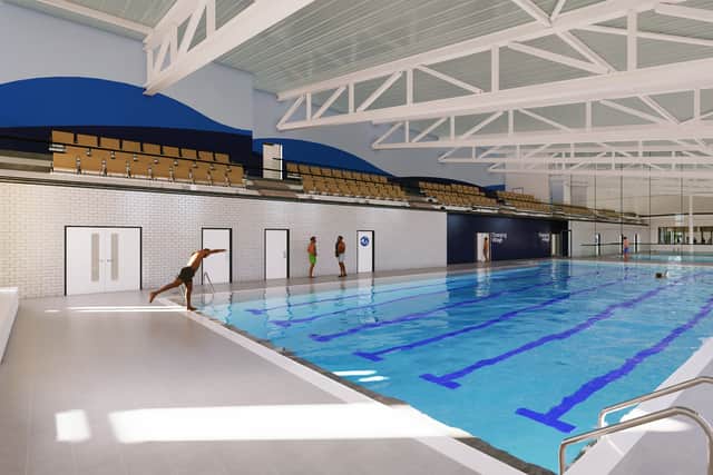 The plans include a large main swimming pool along with fitness studios, a gym and a café.