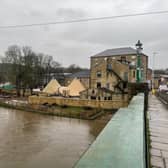 Flood warnings are still in place as the River Aire sees high water levels on Wednesday.