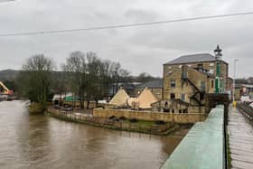Flood warnings are still in place as the River Aire sees high water levels on Wednesday.