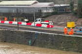 13 pictures as heavy rain overnight cause floods on Kirkstall Forge train tracks.