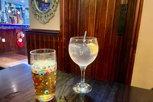 The pub offers a large range of drinks and draught beer.