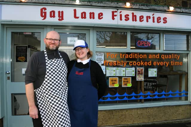 Andrew Markowski and Anna Wodecka at Gay Lane Fisheries in Otley.