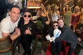 Abdu Rozik pictured with Gaz Beadle and Tom Zanetti at the opening of his Leeds restaurant Habbibi (Photo by  Habbibi)