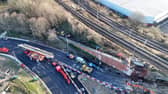 Work taking place on Armley Gyratory this weekend, with more disruption expected pn Sunday (Photo by Sowden Drones/Liam Sowden)