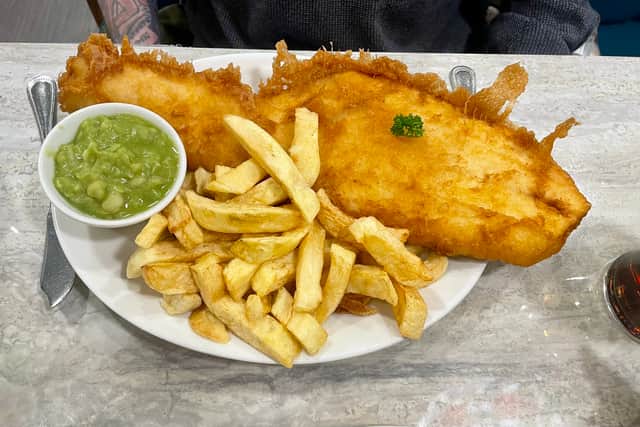 The large haddock was perfectly fried, but proved to be too much for me in the end.