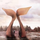 An artist impression, showing what the sculpture at Kirkstall Forge could look like, submitted in the design brief by Re-Form Landscape on Leeds City Council's public planning portal. Credit: Re-Form Landscape