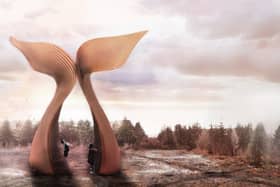 An artist impression, showing what the sculpture at Kirkstall Forge could look like, submitted in the design brief by Re-Form Landscape on Leeds City Council's public planning portal. Credit: Re-Form Landscape