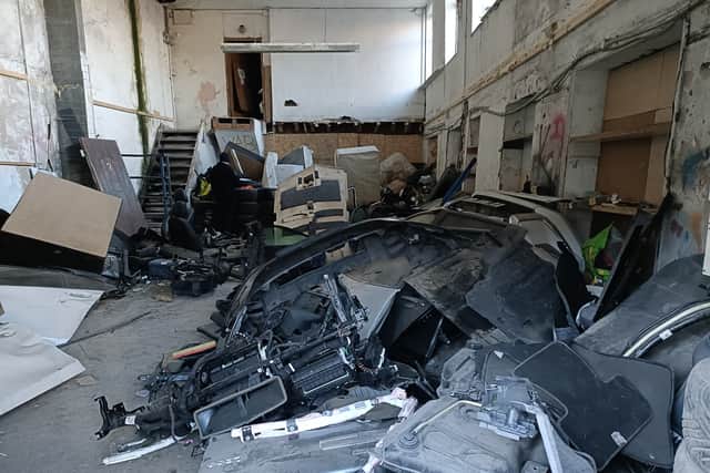 Police also found a large number of car parts, of which many have been confirmed stolen. Picture by West Yorkshire Police