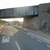 The structure, known as Smools Lane, carries the M621 over a footpath between junction 1 (Beeston) and junction 27 of the M62 (Gildersome). Picture: Google