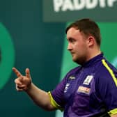 Luke Littler celebrates winning his semi final match at the 2023/24 Paddy Power World Darts Championship (Photo: Tom Dulat/Getty Images)