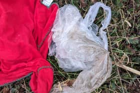 The dog was found dumped in a plastic bag in Knottingley.
