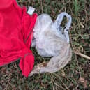 The dog was found dumped in a plastic bag in Knottingley.