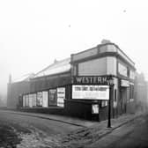 The  Western Talkie cinema on Branch Road in January 1937. It had originally opened as the Pictureland cinema on April 25, 1910, before the name change on November 9, 1933. It closed on May 26, 1956 to re-open in 1957 as the New Western. It was finally closed on December 30, 1960, after a showing of 'The Unforgiven' starring Burt Lancaster. It was then converted to a bingo hall.
