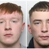 Durcan (left) and Hawkins were both jailed after smashing into a learner driver on a lesson. (pics by WYP)