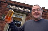 Cheers! Former Leeds RL star Garry Schofield at his new pub The Omnibus in September 2003.