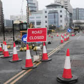 Victoria Bridge, which takes drivers into Leeds city centre, closed today for the first of three days.