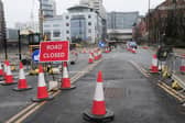 Victoria Bridge, which takes drivers into Leeds city centre, closed today for the first of three days.