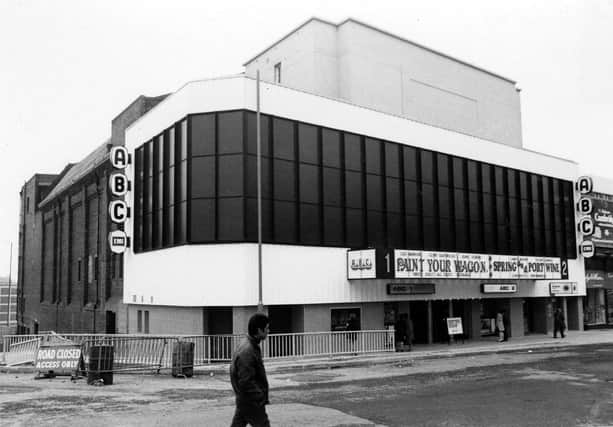 The photograph dates from when the ABC was re-opened as a twin cinema, on April 5, 1970, with showings of 'Paint Your Wagon' and 'Spring and Port Wine'.