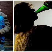 A mother was charged with child neglect after police found in a drunken state with her two children aged three and five . (pics by PA)