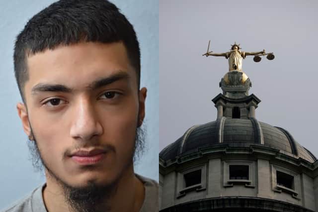 Drill rapper Al-Arfat Hassan, of Enfield, North London, was sentenced at the Old Bailey along with the Leeds teenager (Photo by The Met Police/Bruno Vincent/Getty Images)