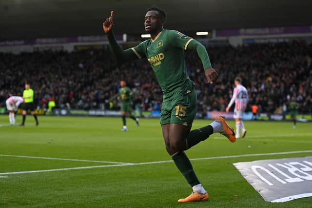 Mustapha Bundu will be missing for Plymouth Argyle when they face Leeds United in the FA Cup fourth round replay at Home Park