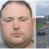 Daryl Moses was jailed for killing grandad Robert Stone on Scott Hall Road in his Hyundai. (pics by WYP / Google Maps)