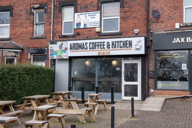 Aromas Coffee House, on Street Lane, has been listed for sale. Photo: Tony Johnson.