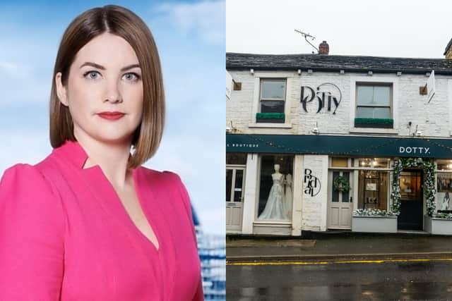 Shannon Martin, the owner of Dotty Bridal boutique in Holmfirth, quit The Apprentice last year after two tasks (Photo by BBC/National World)