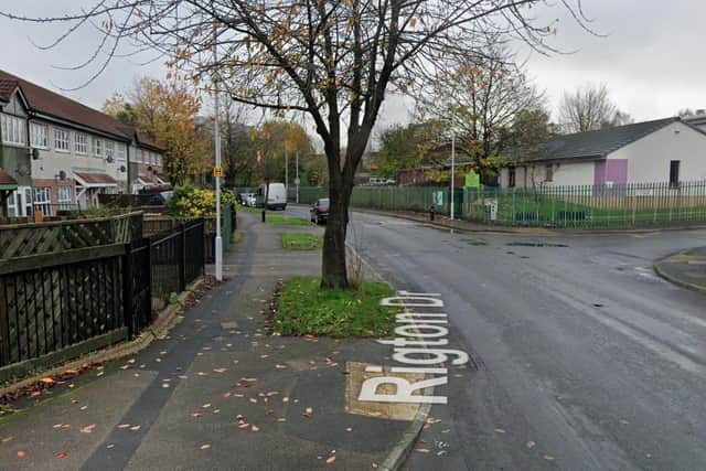 Police were called to Rigton Drive, Burmantofts at 2.10pm this afternoon. Picture: Google