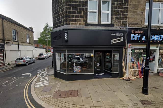 Award-winning Leeds barbershop Cutsmith, in Yeadon, has been listed for sale. Photo: Google.