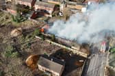 The fire broke out at the church hall which stands over the road from St Bartholomew's Church, on Wesley Road, Armley