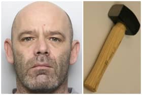 Gomersall turned up at his ex wife's home with a lump hammer after telling her she was going to die. (pics by WYP / National World)