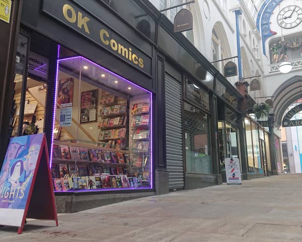 OK Comics, located in Thornton's Arcade, Leeds. Photo: OK Comics