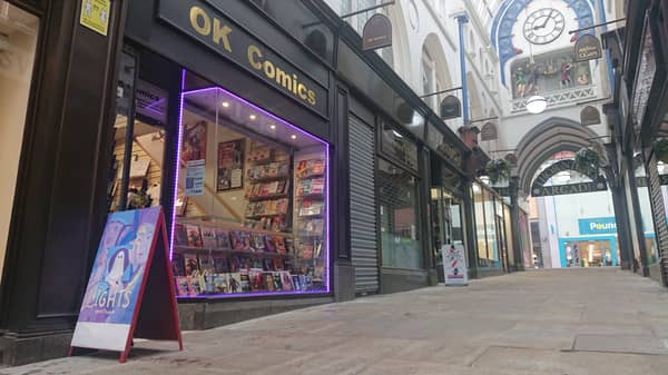 OK Comics, located in Thornton's Arcade, Leeds. Photo: OK Comics