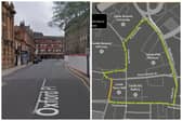Oxford Place, located just off the Leeds Headrow, will close from Monday, February 19. Pictures: Google/LCC