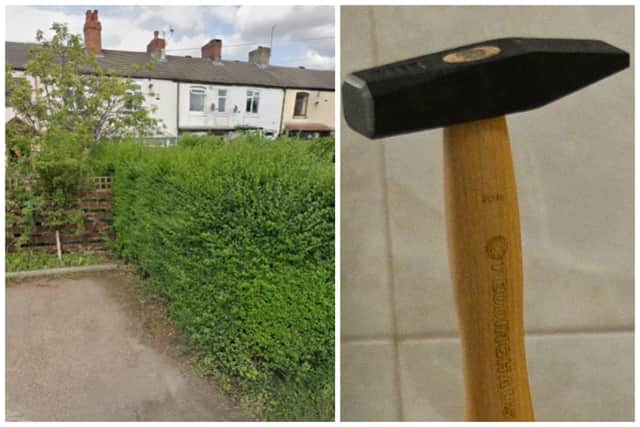 Wood burst into the home on South View and swung the hammer at man who knew nothing of him. (library pics by Google Maps / National World)