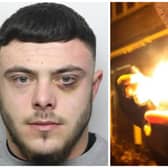 Fawcett tried to torch the man's flat while he was inside asleep. (pics by WYP / SWNS)