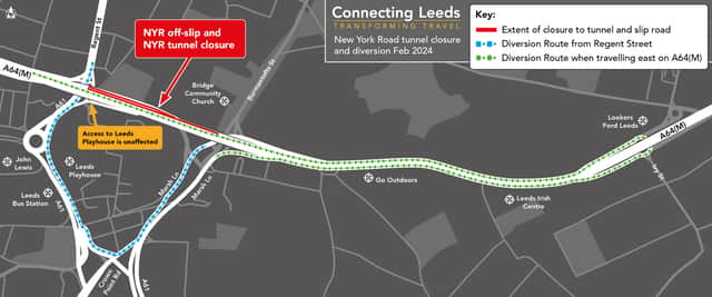 A full traffic management plan with signed diversions is in place. Picture: LCC