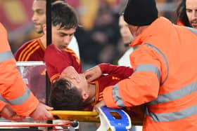 Diego Llorente was stretchered off during Roma's Europa League clash with Feyenoord 