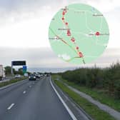 There are major delays on the A1 northbound in Darrington following a HGV crash (Photo by Google/AA)