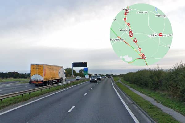 There are major delays on the A1 northbound in Darrington following a HGV crash (Photo by Google/AA)